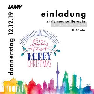 Christmas Calligraphy Lamy Pop-Up Store Berlin