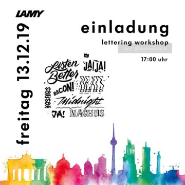 Lettering Workshop im Lamy Pop-Up Store Berlin